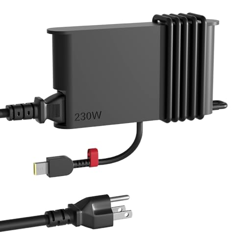 SlSLRIOY 230W Slim Charger Compatible with Lenovo Legion Pro Slim 5 5i 5P 7 S7 C7 Y920 Y740 Y720 Y545 R720,Thinkpad P1 P73 P72 P71 P70 P53 P52,ideapad Y910 Y900,ThinkBook 16p Laptop Power Adapter