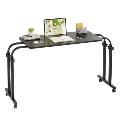 Furist Overbed Table with Wheels Laptop Desk Cart Table Over The Bed Table Adjustable Height and Length for Hospital and Home use