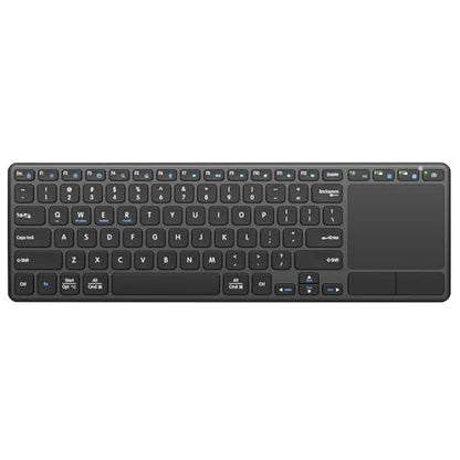 Rechargeable Wireless Keyboard with Touchpad Multi-Device Computer Keyboard with Trackpad 2.4G and Bluetooth Wireless Touch TV Keyboard for PC/Laptop/Tablet/Smart TV