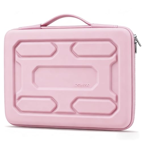 DOMISO 13.3 inch Laptop Sleeve with Handle Shockproof Computer Bag Waterproof EVA Protective Carrying Case for 13-13.3 inch Notebooks/13 MacBook Air/MacBook Pro Retina/Dell XPS 13/HP, Pink - color: Pink, size: 13.3 inch