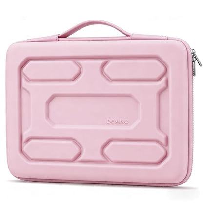 DOMISO 13.3 inch Laptop Sleeve with Handle Shockproof Computer Bag Waterproof EVA Protective Carrying Case for 13-13.3 inch Notebooks/13 MacBook Air/MacBook Pro Retina/Dell XPS 13/HP, Pink - color: Pink, size: 13.3 inch