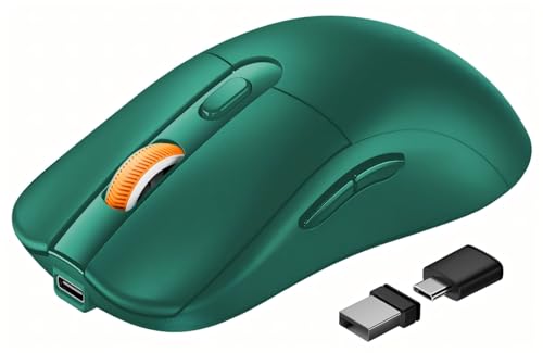 ProtoArc Bluetooth Wireless Mouse, USB C Mouse, EM15 Rechargeable Lightweight Portable Type C Wireless Mice for Laptop, Tablet, PC, Windows, Mac OS-Green - color: Green