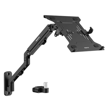Mount-It! Ergonomic Laptop Arm for Wall or Pole Mounting, Full Motion Adjustments, Versatile Design, Easy Installation | Wall or pole laptop arm, swivels 180°, tilts +90/-45°, extends 21.8", fits 10-15.6" laptops, converts to monitor mount - style: Laptop