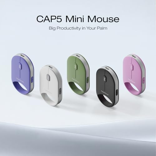 Mini Wireless Mouse, Portable Silent Optical Mouse, Slim Lightweight Design with USB Receiver, Compatible with Laptop/Tablet/Desktop (Black) - color: Black