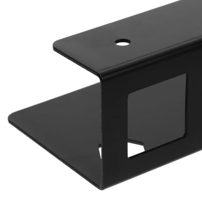 Zerodeko Desk Laptop Mount with Metal Screw Mounting Bracket and Protective Pads, Universal 3pcs Black Laptop Storage Holder for Keyboard, Cables, and Network Switch, Office and Study
