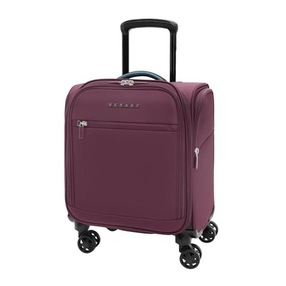 Verage Underseat Carry On Luggage with Wheels,14.5-Inch,Grape red | Personal Item Bag,Airline Approved, Laptop Compartment, USB Charging Port - color: Grape red, size: 14.5-Inch Plus Underseat