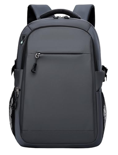 JiaYou Laptop Backpack for Men and Women 14 Inch Water Resistant Business Travel Daypack with USB Charging Port(Dark Gray,14 Liters) - color: Dark Gray