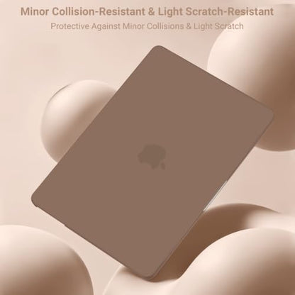 MOSISO Compatible with MacBook Air 15 inch Case M5 2026 M4 M3 M2 2025-2023 | A3448 A3241 A3114 A2941, Scratch-Resistant Protective Hard Shell Case&Keyboard Cover&ScreenFilm&Pouch, Caramel Brown - color: Caramel Brown
