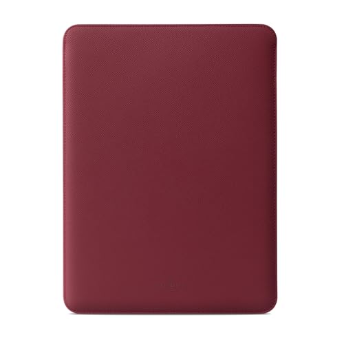 Comfyable Laptop Sleeve 13 Inch Precisely Compatible with MacBook Air M5 2026 & MacBook Pro/Neo A18, Genuine Leather Cover Case, Wine Red - color: Wine Red, size: For 13" MacBook Pro & Air & Neo