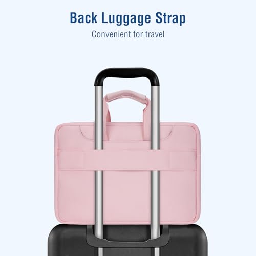 MOSISO 360 Protective Laptop Bag 13.3 inch, 13-14 inch Computer Bag | Compatible with MacBook Air 13 inch/Pro 13 /Pro 14, HP,Dell,Notebook, Laptop Carrying Case with Strap&Handle, Pink - color: Pink, size: 13.3 inch
