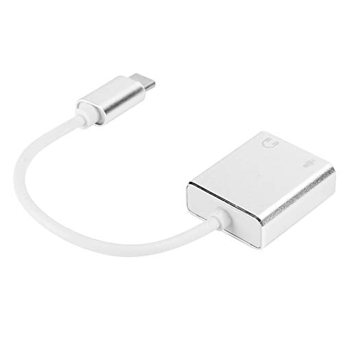 ZJchao Aluminum Alloy External Sound Card USB Type C No Drive Stereo Audio Adapter with Virtual 7.1 Channel for Laptops Tablets Mobile Phones