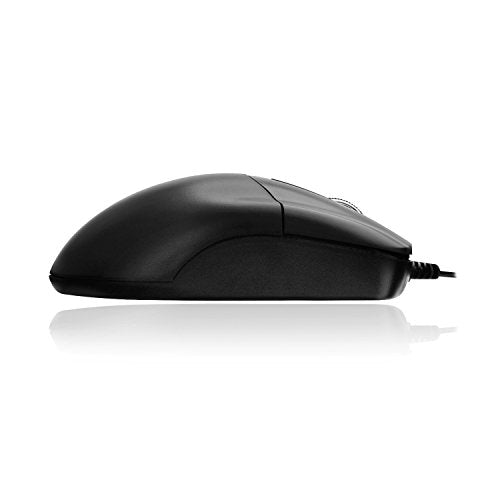 Adesso 3-Button Desktop Optical Scroll USB Mouse with 1000 DPI Resolution (HC-3003US), Black | 1000 DPI Resolution - style: USB