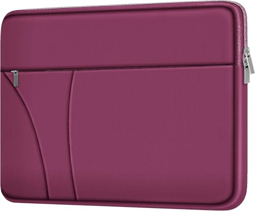 Laptop Sleeve Case 14 inch, Traveling Laptop Cover with Zippered Pocket, Shockproof Protective Carrying Briefcase Computer Bag for 14" MacBook Air/Pro, HP, Dell, Lenovo, Acer, Rose Red - color: Rose Red, size: 14 inch