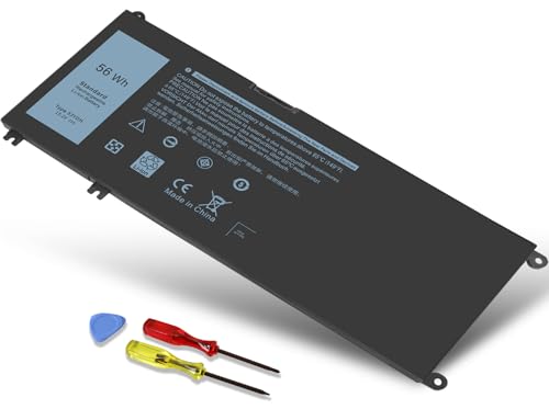 56Wh 33YDH Laptop Battery for Dell Inspiron 17 7000 Series 7779 7778 7786 7773 2-in-1 15 7577 G3 3579 3779 G5 5587 G7 7588 Latitude 13 3380 14 3490 3590 3580 3400 3500 451-BCDM PVHT1 P30E 81PF3 081PF3 - size: 33YDH