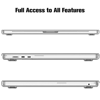 Fintie Case for MacBook Air 15.3 A3448/A3241/A3114/A2941, Crystal Clear | 2023-2026, M2/M3/M4/M5, Snap-On Shell Cover, Full Port Access, Easy On/Off, Lightweight - color: Crystal Clear