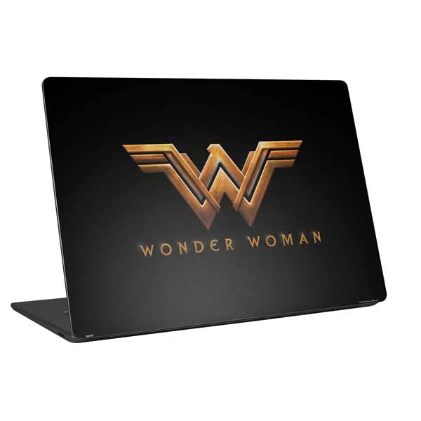 Skinit Laptop Decal Skin Compatible with Universal Laptop 17in (13.8 x 10in) - Officially Licensed Warner Bros Wonder Woman Gold Logo Design