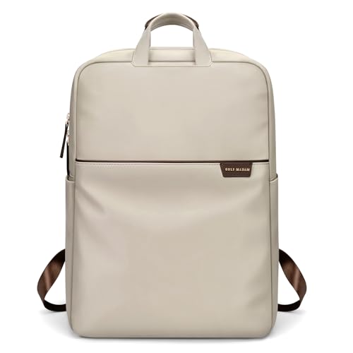 GOLF SUPAGS Travel Laptop Backpack for Women Anti Theft Slim Durable College Bookbag Business Computer Bag Fit 13.3Inch Notebook (Apricot, 13.3Inch) - color: Apricot, size: 13.3 Inch