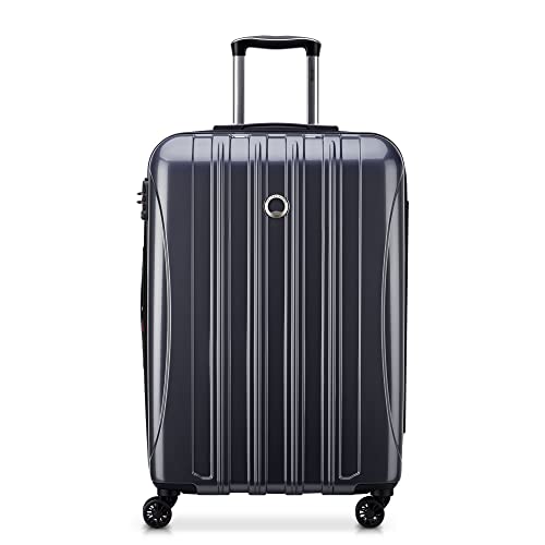 DELSEY PARIS Helium Aero Hardside Expandable Luggage with Spinner Wheels, Titanium, Checked-Medium 24 Inch - color: Titanium, size: Checked-Medium 24 Inch