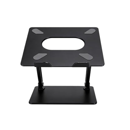 Laptop Stand for Desk, Ergonomic Aluminum Laptop Stand Adjustable Height, Foldable Laptop Riser for 10-17 Inchs Laptop(Black) - color: Black
