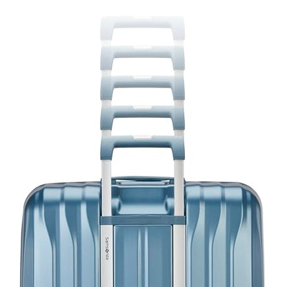 Samsonite UpLIFT X-Large Checked Hardside Luggage with Spinner Wheels - Airline-Approved, TSA Lock, Adjustable Handle System - Polycarbonate Hard Suitcase for Ultra Lightweight Travel - Elemental Blue - color: Elemental Blue, size: X-Large Checked
