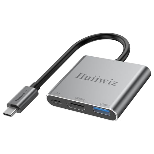 USB C to HDMI Adapter with 100W PD & USB 3.0 (4K@30Hz Display) | 4K 30Hz HDMI, PD 100W, USB-A 3.0. For iPhone 17 16 15, iPad, MacBook to TV Monitor
