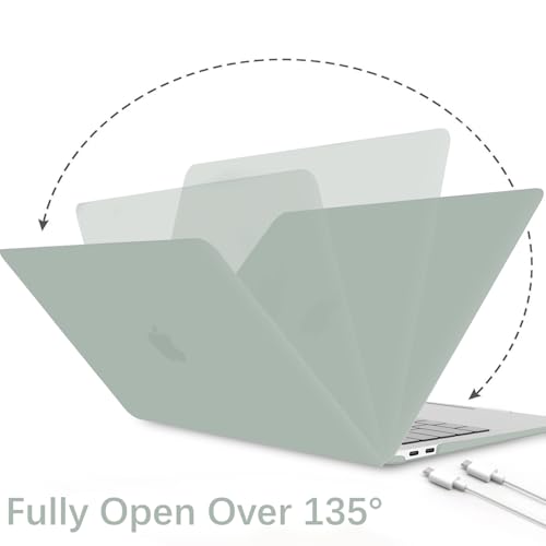 B BELK for MacBook Air 13 inch Case M1 2021 2020 2019 2018, Antique Green | A2337 A2179 A1932, Matte Plastic Laptop Hard Shell for MacBook Air 13.3 inch Case with Keyboard Cover & Screen Protector - color: Antique Green