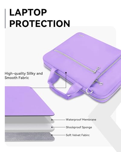 Laptop Bag Case for Women Men Messenger Briefcase Bag, 17 17.3 Inch | Compatible with HP OmniBook Envy Omen Pavilion/Dell Inspiron Precision/LG Gram/Yoga ThinkPad, Carrying Bag 18 inch, Purple - color: Purple, size: 17.3 inch