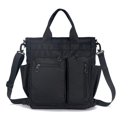 mygreen Tokyo Tote Messenger Backpack Convertible Tote Bag and Backpack, Fits 15.6" Laptop - color: Black-1688