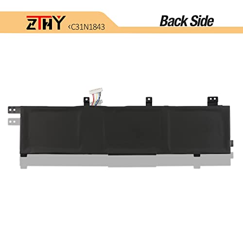 ZTHY C31N1843 Laptop Battery Replacement for ASUS VivoBook S14 S432FA S432FL Vivobook S15 S532 S532FA S532FL X432FA X432FL X432FLC X532FA X532FL X532FLC S432FA-EB008T S532FA-DH55 S532FA-DB55 42Wh - size: 12.01*4.53*0.31 inch C31N1843