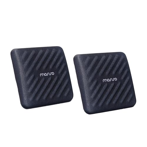MOSISO 2 Pcs Ergonomic Memory Foam Wrist Rest for Laptop, Black | Keyboard and Mouse Wrist Support Pads, Non-Slip Base Square Elbow Pillow, Elbow Cushion Armrest Pad for Home Office - color: Black