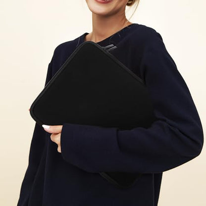 ULTECHNOVO Neoprene Laptop Inner Bag 13-inch Black Protective Sleeve for Tablet and Notebook, Travel Tablet Carrier with Shockproof Padding for Outdoor Use