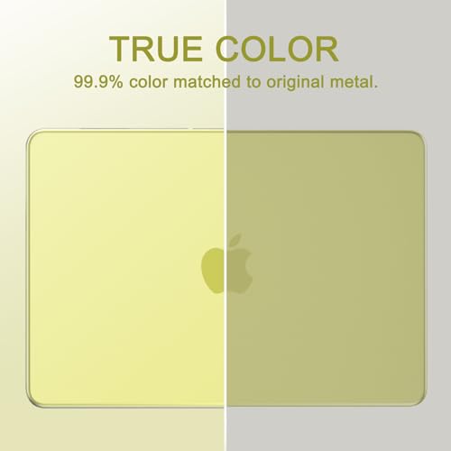 AKIT MacBook Neo 13 inch Case 2026 (A18 Pro, A3404), Citrus Clear | Bare-Metal Feel Hard Shell, 2 Keyboard Cover & Screen Protector, Precise Fit Official, Anti-Scratch & Fingerprint Free - color: Citrus Clear