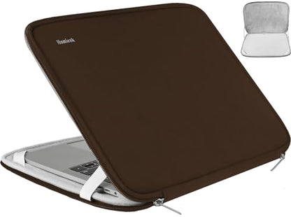 15.6 Inch Laptop Case, Durable Shockproof Protective Cover Computer Sleeve Briefcase Carrying Bag Compatible with 15.6" HP, ASUS, Lenovo, Acer, Notebook, Ultrabook, Chromebook, Brown - color: Brown, size: 15.6 Inch