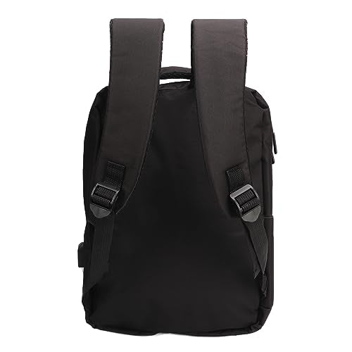 Extra Large Capacity Business Laptop Backpack, Multi Layer Large Capacity Business Laptop Bag with USB Charging Port, Unisex (Black)