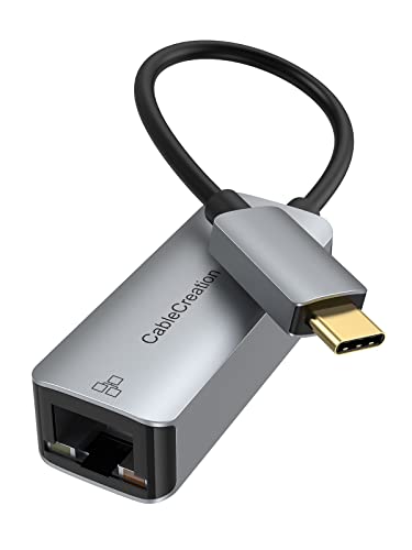 CableCreation USB C Network Adapter, Type-C (Thunderbolt 3) to RJ45 Gigabit Ethernet LAN Network Adapter Compatible with Steam Deck, MacBook Pro,MacBook Air,M1/M2,iPad 2022,Galaxy S22 Ultra