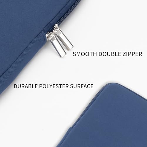 RAINYEAR 13 Inch Laptop Sleeve Case Padded Carrying Bag, Navy Blue | Slim Protective Soft Zipper Computer Cover for 13.3 inch MacBook Air/Pro M1 M2 M3 M4 M5 A3449 A3240 A3113 A2681 A2338 - color: Navy Blue, size: 13"