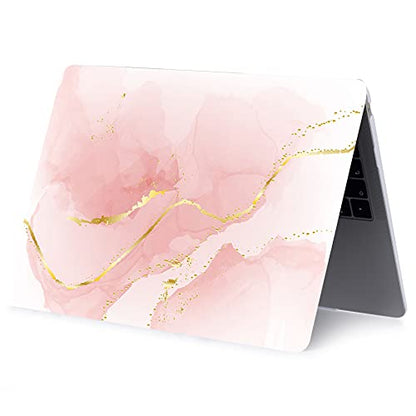Laptop Case Compatible with MacBook Pro 13 inch with CD-ROM Model: A1278(Old Version 2012/2011/2010/2009/2008), Protective Plastic Hard Shell Case Cover & Keyboard Skin - Pink Marble - color: Pink Marble, size: A1278(Pro 13 w/CD-ROM 2008-2012)