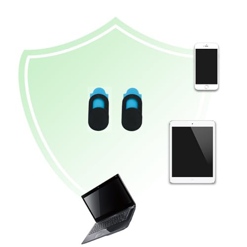 [8 Pack] Slide Webcam Cover Ultra Slim Web Camera Cover fits Laptop, Desktop, Computer, Smartphone,Protect Your Privacy and Security,Strong Adhensive-Black