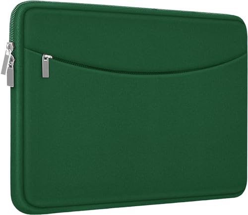 Laptop Sleeve Bag 14 inch, Shockproof Protective Laptop Cover Briefcase Carrying Computer Bag with Accessory Pocket Portable Computer Sleeve for 14" MacBook, HP, Dell, Lenovo, Acer, Green - color: Green, size: 14 inch