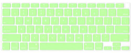 Se7enline Compatible with MacBook Air 13 inch 2023 2022 2021 2020 2019 2018 Keyboard Cover A2237/A2179 Silicone Protective Keyboard Skin Compatible with MacBook Air 13-inch with Touch ID,Melon Green - color: Melon Green