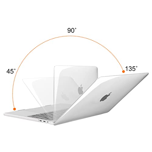 MOSISO Compatible with MacBook Pro 15 inch Case A1990 A1707, Crystal Clear | Protective Crack-Resistant Plastic Peony Hard Shell Case&Keyboard Cover Skin& Screen Protector - color: Crystal Clear
