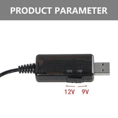 USB Adapter Converter Cable DC5V 9V 12V with 8 Plugs for Router Fan Charging Bank Portable - color: Adjustable 9 12V lin