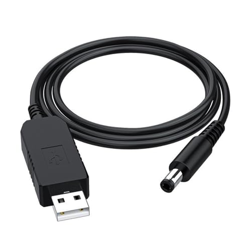 Gebildet DC 5V to DC 12V USB Voltage Step Up Converter Cable Power Supply USB Cable with DC Jack 5.5 x 2.5mm or 5.5 x 2.1mm, USB 5V to DC 12V Cable(100cm) - style: USB to DC