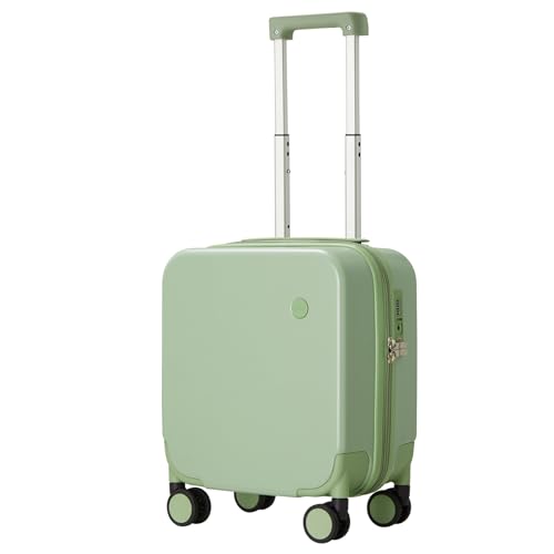 mixi 14 Inch Underseat Luggage Carry on Suitcase Free Boarding Personal Item Suitcases with Spinner Wheels Hardshell Lightweight PC for Short Travel, Avocado Green - color: Avacado Green, size: 14in Underseat