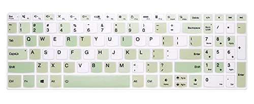 Silicone Keyboard Cover for Lenovo 2020 2021 ideaPad 5 15,ideaPad Flex 5 15IIL05,ideaPad Slim 7 15,Yoga Slim 7 15,Yoga 7i 15.6, ThinkBook 15p,ThinkBook 15 Gen 2 Series Laptop (Mixed Color Green) - color: Mixed Color Green