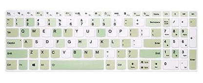 Silicone Keyboard Cover for Lenovo 2020 2021 ideaPad 5 15,ideaPad Flex 5 15IIL05,ideaPad Slim 7 15,Yoga Slim 7 15,Yoga 7i 15.6, ThinkBook 15p,ThinkBook 15 Gen 2 Series Laptop (Mixed Color Green) - color: Mixed Color Green