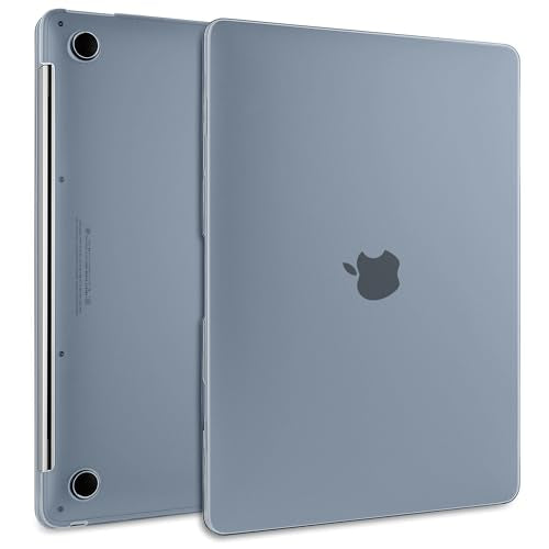 Batianda Matte Ultra-Thin MacBook Pro 13 inch Case 2022 2020 Release Model A2338 M1 M2 A2251 A2289 Fingerprint-Resistant, Precision Fit, Durable with TPU Keyboard Cover and OTG Adapter,Steel Blue - color: Steel Blue