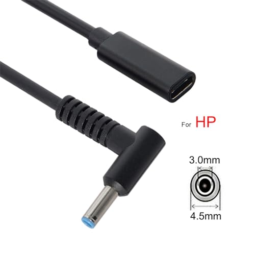 JSER Type C USB-C Female Input to DC 4.5x3.0mm Power PD DC 20V 65W Charge Cable fit Compatible for Laptop 18-20V (4.5x3.0mm) - style: DC 4.5*3.0mm