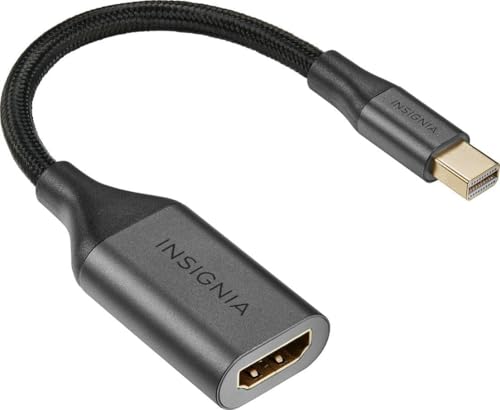 INSIGNIA TV, Monitor & Display Adapters – 4K Ultra HD, 60W Power Delivery, USB 3.0 5Gbps – Compatible with MacBook, iPad, Chromebook, Windows Laptops (Mini Displayport to HDMI Adapter) - style: Mini Displayport to HDMI Adapter
