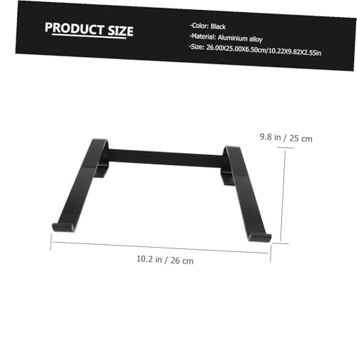 Healifty Ergonomic Aluminum Laptop Riser Stand Folding Holder for Desk Slip Stable Notebook Support Portable Computer Stand to Posture and Visual Angle Black